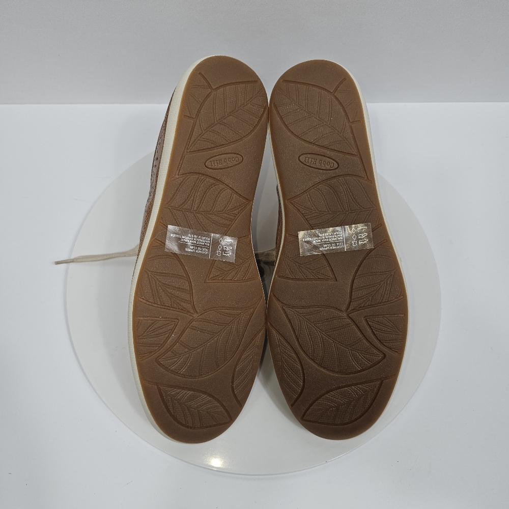NWT Cobb Hill Bailee Brown Leather Sneaker 6 Lace Up Perforated CI7740 - Picture 12 of 12